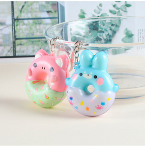 CHENXI Mix Donuts Slow Rising PU <b>Balls</b> Stress Relief Toys DIY Bag Pendant Keychain <b>Squeeze</b> Animal Squishy Toy 5.5cm Unisex - Product Image 4