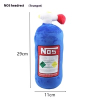 Produit transfrontalier très demandé : Oreiller de voiture personnalisé en peluche en forme de tête d'ours, design extincteur de voiture