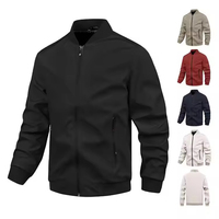 Blouson Bomber ZXPFSL Vintage en Toile à Séchage Rapide, Coupe Ample, avec Fermeture Éclair, pour Homme, Printemps-Automne, Décontracté, Léger, Tendance, Vêtement de Travail