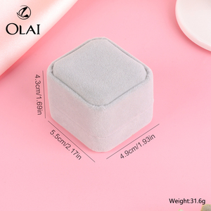 LÃNG MẠN NGỌT NGÀO nhung làm cỏ Hộp nhẫn xách tay Vòng Hộp quà tặng - Product Image 6