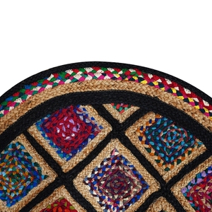 Luxury Rustic Classic Embroidered Star Kilim Jute Rug New Trendy Handmade Design for Home Hotel Prayer Room Door & Kitchen Decor - Product Image 5