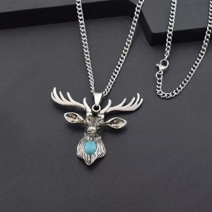 Collana <span class=keywords><strong>con</strong></span> Ciondolo Antilope Hip-hop di Tendenza per Uomo, Collane Personalizzate <span class=keywords><strong>con</strong></span> Animali, Catena per Maglione, Gioielli <span class=keywords><strong>Maschili</strong></span> - Product Image 5