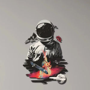 Art mural en métal décoratif, décoration contemporaine élégante - Product Image 1