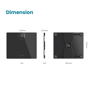 Transtek 250kg kích thước lớn thép không gỉ Bảng điều khiển hàng đầu phòng tắm cá nhân quy mô kỹ thuật số cơ thể con người Trọng lượng máy cân bằng - Product Image 6