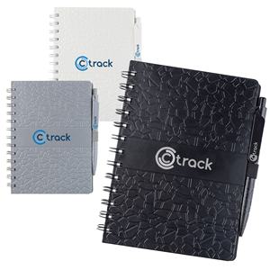 Caractéristiques du cahier à spirale à couverture rigide en pierre PP de haute qualité avec papier de pierre NB027 Cadeaux promotionnels <span class=keywords><strong>La</strong></span> Trobe Stone Paper Notebook - Product Image 1