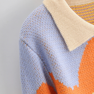 Custom OEM ODM Logo Women's <strong>Thin</strong> Jacquard Knitwear Top Cardigan Sweater Print Pattern Casual <strong>Ladies</strong> <strong>Jumper</strong> for Autumn/Winter - Product Image 4