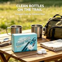 Tablettes nettoyantes puissantes pour bouteilles d'eau, biodégradables, multi-surfaces, pour bouteilles en acier inoxydable et verrerie