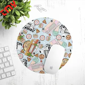 Customized Transfer Heat Press Round Mouse Pads Blank Sublimation Printed Rubber For Gaming