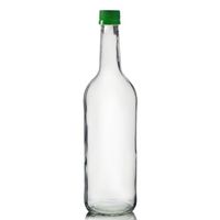 Bouteille en verre transparent de 750 ml avec bouchon à vis MCA