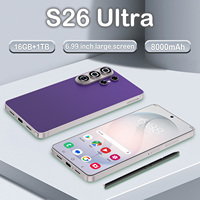 Smartphone S26 Ultra 5G de 6.9 Pulgadas, Cámara de 108MP, 16GB + 1TB, Batería de 8000mAh con Carga Rápida, Reconocimiento Facial, Pantalla OLED de 90Hz, Doble SIM