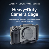Cage pour appareil photo Poyinco FX30/FX3 pour appareils photo hybrides, en aluminium, anti-rayures, flexible, pour l'extension de la photographie et de la vidéo, protection