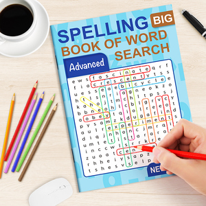 Livre de puzzles de recherche de mots avancés, nouveau jeu de chasse au vocabulaire stimulant, livre d'exercices cérébraux, livre d'activités de loisirs - Product Image 4