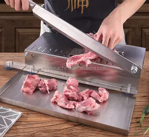 Stainless Steel Frozen Meat Cutter Household Meat Cutting and Slicing Machine Hand Bone Chopper