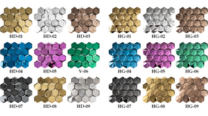 Haute Brillant 3D Hexagone Salle De Bains Carrelage Intérieur Mur Décoration En Acier Inoxydable Métal Mosaïque Moderne <span class=keywords><strong>Parquet</strong></span> pour Hôtel Rénovation - Product Image 6