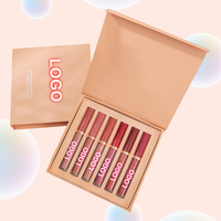Ensemble de Rouges à Lèvres Liquides Mats, Maquillage des Lèvres Résistant à l'Eau pour Filles et Femmes, Kit de Gloss à Lèvres Hydratants Multi-Couleurs