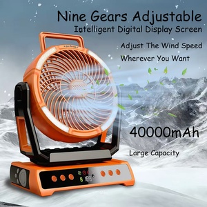 Ventilateur d'extérieur rechargeable 40000mAh, longue autonomie, LED, télécommande intelligente, USB, refroidissement, camping, portable, rechargeable - Product Image 5