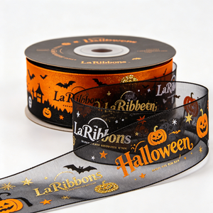 Cintas de Regalo Personalizadas para Fiestas de Halloween, Cinta Plateada Brillante para Manualidades, Accesorios para Insignias y Envoltura de Regalos - Product Image 4