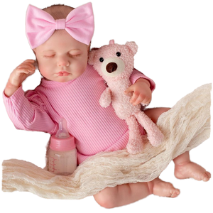 Muñecas Bebé <span class=keywords><strong>Reborn</strong></span> Realistas de 18 Pulgadas Para Niños de 3+ Años, Recién Nacido Realista Durmiendo con Chupete Magnético y Biberón - Product Image 1