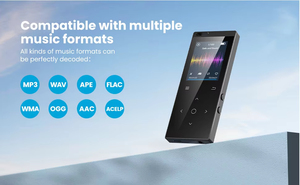Reproductor MP3 con botón táctil, BT 5,0, reproductor de música portátil inalámbrico, compatible con tarjeta TF de 32GB, Radio FM para estudiantes, deportes y gimnasio - Product Image 2