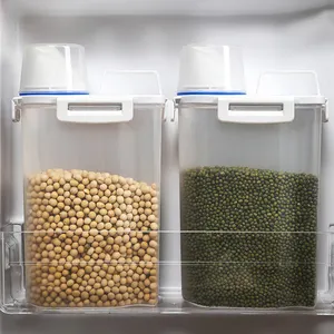 Ведро для риса с мерной чашкой, домашний водонепроницаемый герметичный контейнер для хранения насекомых, пластиковый диспенсер 2л, кухонный ящик для риса