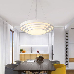 Lustre LED blanc 3500K blanc chaud en acier inoxydable à fixation au plafond, dimmable, protection oculaire, pour salon, corps doré - Product Image 2