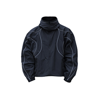 Veste réfléchissante à capuche Niche Design Dark Pioneer pour hommes et femmes, style universitaire