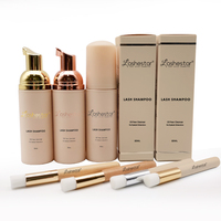 Shampoo pour cils personnalisé, marque privée, nettoyant pour cils végétalien, nettoyant pour extensions de cils, shampooing pour le lavage des cils, nettoyant moussant pour cils