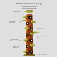 Arbre à chat multifonctionnel du sol au plafond, stable et durable, système japonais, en feutre, tour pour chat, fabriqué en Chine