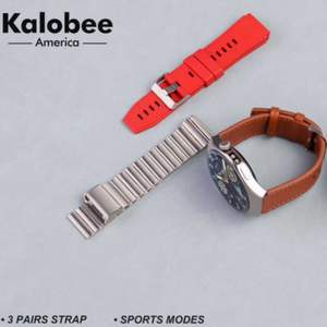 Smartwatch Set SK45pro 1.53 inci Tahan Air Deteksi Detak Jantung Oksigen Darah Panggilan BT Pengisian Daya Nirkabel Smartwatch untuk Pria dengan 3 Tali - Product Image 5