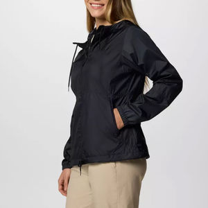 Vestes d'hiver en polaire légères et imperméables pour femmes, respirantes, coupe-vent, tissu tissé, fermeture éclair, motif uni, rembourrage en coton - Product Image 4