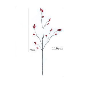 Ramilletes de frutas rojas artificiales Ruilisi, estilo chino, decoración de plástico para el hogar, bodas, accesorios para exteriores, 80 cm - Product Image 4