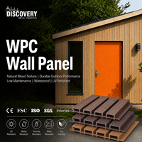 Revêtement mural extérieur en WPC, designs en bois, co-extrusion, imperméable et ignifuge, pour mur de jardin, fourni par l'usine