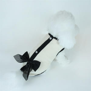 बिच्छन टेडी वसंत गर्मियों के लिए लक्जरी रेट्रो धनुष पोशाक, कुत्तों और बिल्लियों के लिए पॉलिएस्टर सामग्री - Product Image 5