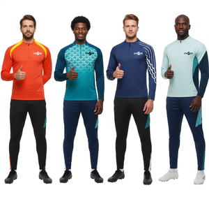 Abbigliamento Sportivo di Alta Qualità per <span class=keywords><strong>Uomo</strong></span>, Stile Manchester City e Barcellona, 100% Poliestere con Stampa Glitterata, Spedizione Rapida, Basso MOQ, Nuova Collezione Invernale - Product Image 1