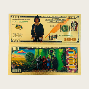 Nouveauté 2026 : Billet de banque plaqué or « Le <span class=keywords><strong>Magicien</strong></span> <span class=keywords><strong>d</strong></span>'<span class=keywords><strong>Oz</strong></span> » (4 modèles) – Idéal pour les cadeaux - Product Image 5