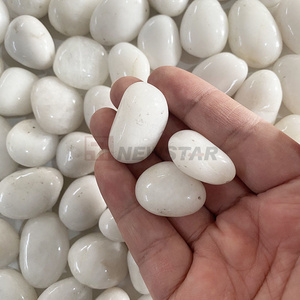 Newstar Natural Outdoor Decorative <strong>Pebbles</strong> Indoor High Polished Vases <strong>Coloured</strong> Stones <strong>Pebbles</strong> White Cobble &amp; <strong>Pebble</strong> Stones - Product Image 2
