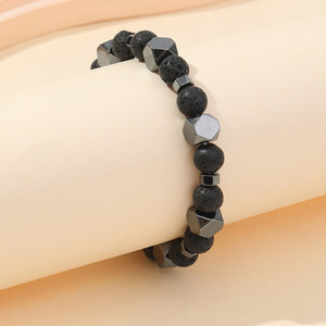 <span class=keywords><strong>Bracelet</strong></span> diffuseur d'<span class=keywords><strong>huile</strong></span> <span class=keywords><strong>essentielle</strong></span> parfumée en <span class=keywords><strong>pierre</strong></span> <span class=keywords><strong>volcanique</strong></span> noire, plusieurs Aspects, Bracelets perlés en hématite - Product Image 3