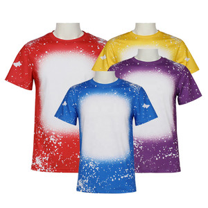 เสื้อยืดโพลีเอสเตอร์สำหรับพิมพ์ลายแบบซับลิเมชั่น  รับทำเสื้อยืดพิมพ์ลายแบบซับลิเมชั่นด้วยความร้อน  โลโก้แบบกำหนดเอง  เสื้อยืดเปล่าแบบยูนิเซ็กซ์  เสื้อยืดผู้ชายแบบฟอกสี - Product Image 2