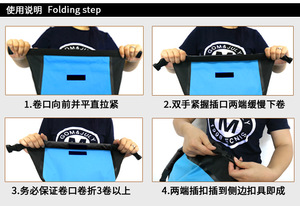 Sac étanche personnalisé en tissu recyclé 500d bâche PVC noir pour le camping en plein air - Product Image 5