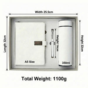 Wholesale Corporate Business Gift <b>Set</b> Custom Logo <b>Notebook</b> Pen Insulated Water Bottle with Box Packaging for Events Giveaways - Product Image 2
