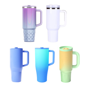 40oz Insulated Stainless Steel Tumbler With Handle Cold Keeps Travel Mug Outdoor Car Use - Product Image 3