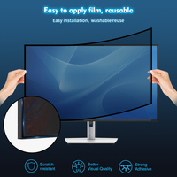 Filtre de confidentialité lavable Cadre pour animaux de compagnie Film de protection pour ordinateur portable Anti-espion Protecteur d'écran amovible pour ordinateur 32 pouces