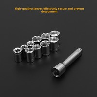 Ensemble de 40 outils à main pour la réparation automobile et moto, en acier au carbone, avec clé à cliquet, douilles, tournevis et clés hexagonales - Utilisation domestique