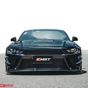 Bộ Phụ Kiện Thân Xe Rộng Cho Ford <span class=keywords><strong>Mustang</strong></span> 2018 CMST Phong Cách Flare Carbon Fiber Front Lip Rear Diffuser Side Váy Bonnet Hood Trunk Spoiler - Product Image 2