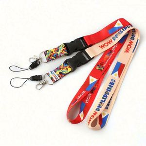 Custom <b>Polyester</b> Keychain <b>Lanyards</b> with Silk Screen Printing Factory Sublimation Logo Printing - Product Image 1