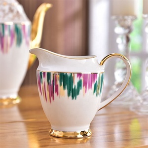 Nuevo Juego de Tazas de Café y Té de Porcelana Fina con Asas Doradas, 15 Piezas, Decoración de Hogar de Lujo - Product Image 3