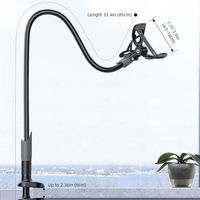 Support de téléphone flexible Lamicall LS05 à bras col de cygne stable en métal pour lit et bureau – Support mains libres pour smartphone