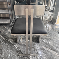 Chaise de bar moderne en acier inoxydable, résistante à la rouille, confortable pour les cafés, design élégant, entretien réduit, utilisation en extérieur et dans les restaurants d'hôtel