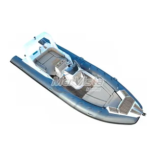 Lujo Yachting pro 7,6 barco 7,6 m fibra de vidrio casco rib barco para 15 pasajeros