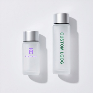 Flacon cylindrique vide en plastique PET blanc de 150 ml/200 ml avec impression sérigraphique pour emballage de lotion, crème pour les yeux et masque facial - Product Image 1